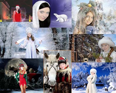 Скачать Снегурочки - женские шаблоны для Photoshop бесплатно, фильм DVDrip мультфильм игру