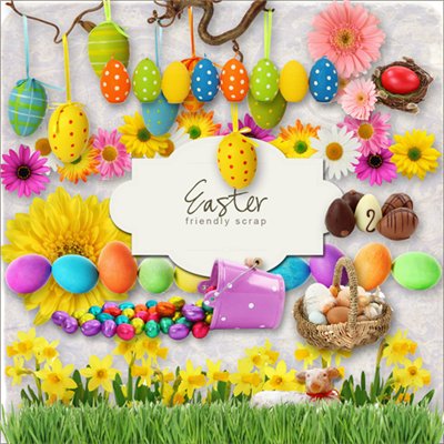 Скачать Scrap-kit - Easter бесплатно, фильм DVDrip мультфильм игру