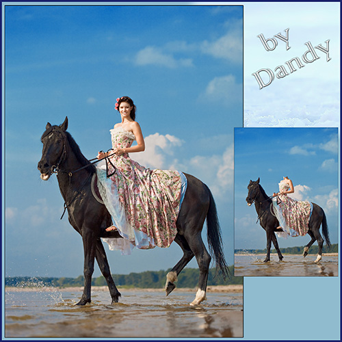 Скачать Шаблон для фотошопа - девушка верхом на коне бесплатно, фильм DVDrip мультфильм игру