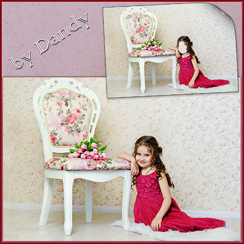 Скачать Шаблон для фотошопа - маленькая принцесса с тюльпанами бесплатно, фильм DVDrip мультфильм игру