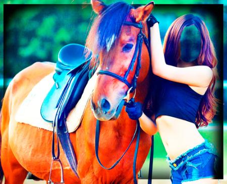 Скачать Фотошаблон - Девушка с лошадью бесплатно, фильм DVDrip мультфильм игру