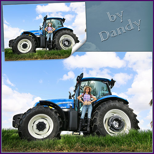 Скачать Шаблон для фотошопа - Девушка фермер на тракторе бесплатно, фильм DVDrip мультфильм игру