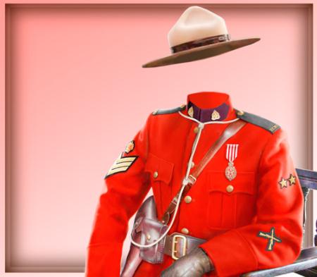 Скачать Фотошаблон для фото - Канадский офицер бесплатно, фильм DVDrip мультфильм игру