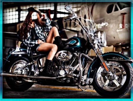 Скачать Шаблон для фото - Девушка на супер мотоцикле бесплатно, фильм DVDrip мультфильм игру