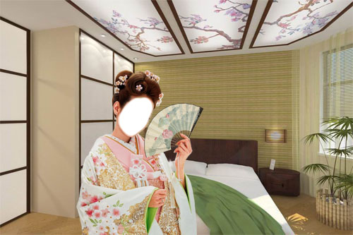 Скачать Шаблон Девушка в кимоно в японском интерьере бесплатно, фильм DVDrip мультфильм игру