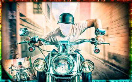 Скачать Мужской шаблон - Байкер на мотоцикле бесплатно, фильм DVDrip мультфильм игру