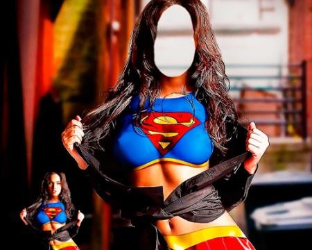 Скачать Костюм для фотошопа - Девушка супермена бесплатно, фильм DVDrip мультфильм игру
