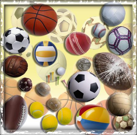 Скачать Фотошоп png - Мячи футбольные, баскетболные, бейсбольные бесплатно, фильм DVDrip мультфильм игру