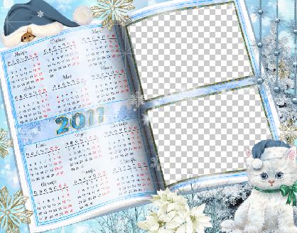 Скачать Календарь-рамочка на 2011 год - Зимняя книга бесплатно, фильм DVDrip мультфильм игру