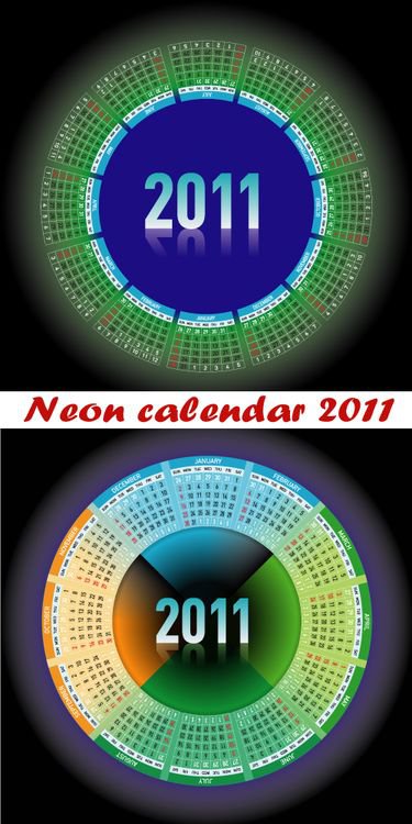 Скачать Неоновый календарь на 2011 год бесплатно, фильм DVDrip мультфильм игру