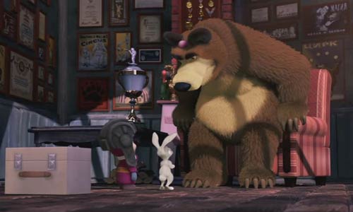 Скачать Маша и Медведь - (14 серия) Лыжню! DVDRip бесплатно, фильм DVDrip мультфильм игру