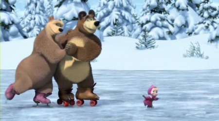 Скачать Маша и Медведь. 10 серия: Праздник на льду (2010) DVDRip бесплатно, фильм DVDrip мультфильм игру